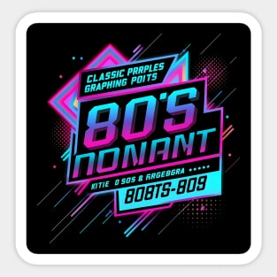 80s nostalgia aesthetic Sticker